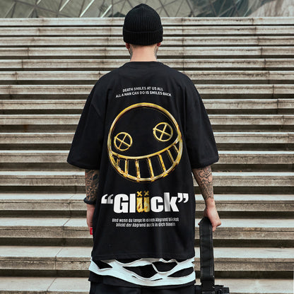 Loose Graphic Streetwear T-Shirt – Men’s Hong Kong Style Summer Top