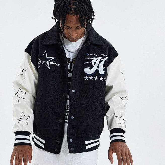 Classic men's jacket in vintage style, American Street Tide Brand, High Street
