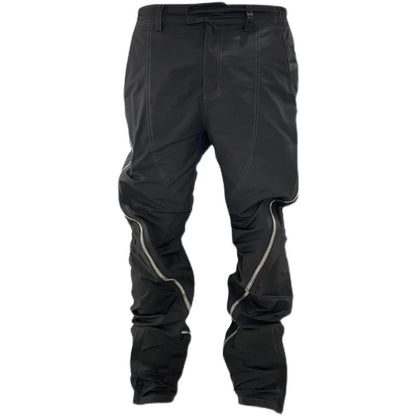 Men's 3D Nylon Overalls High Street – Techwear style, box pockets, stylish zippers.