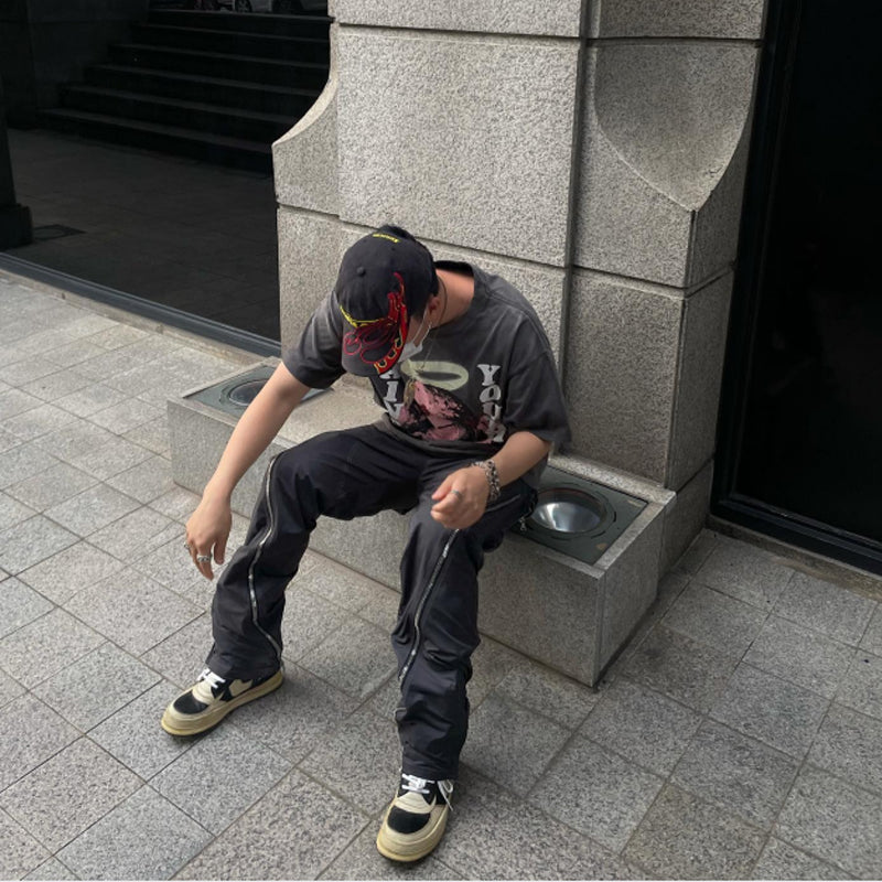 Men's 3D Nylon Overalls High Street – Techwear style, box pockets, stylish zippers.