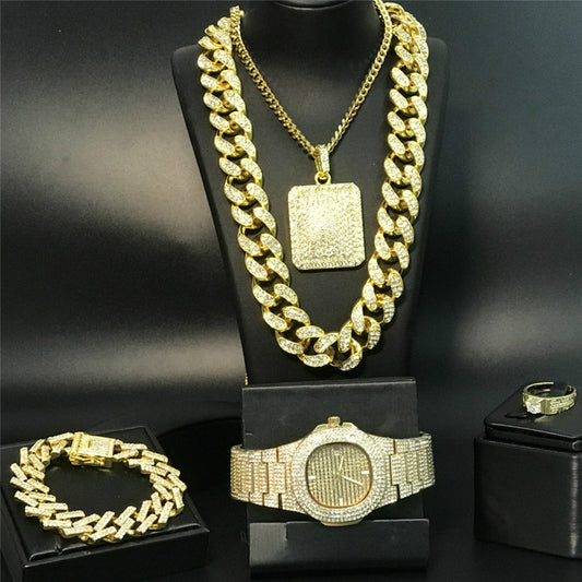 Hiphop Hiphop Full Diamond Cuba Men's Necklace