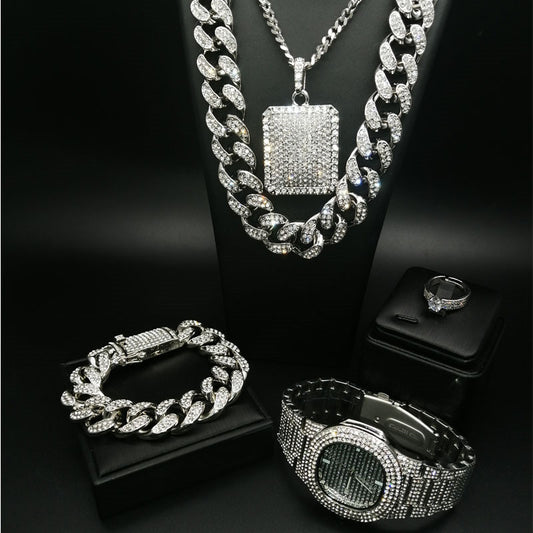 Hiphop Hiphop Full Diamond Cuba Men's Necklace