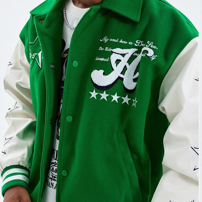 Classic men's jacket in vintage style, American Street Tide Brand, High Street