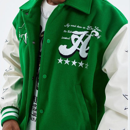 Classic men's jacket in vintage style, American Street Tide Brand, High Street
