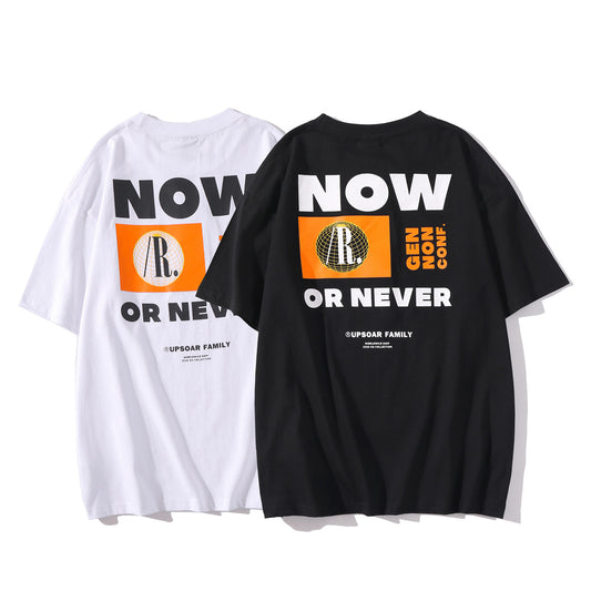 Street Trend Men And Women With The Same StyleCouples RoundNeck Short Sleeves