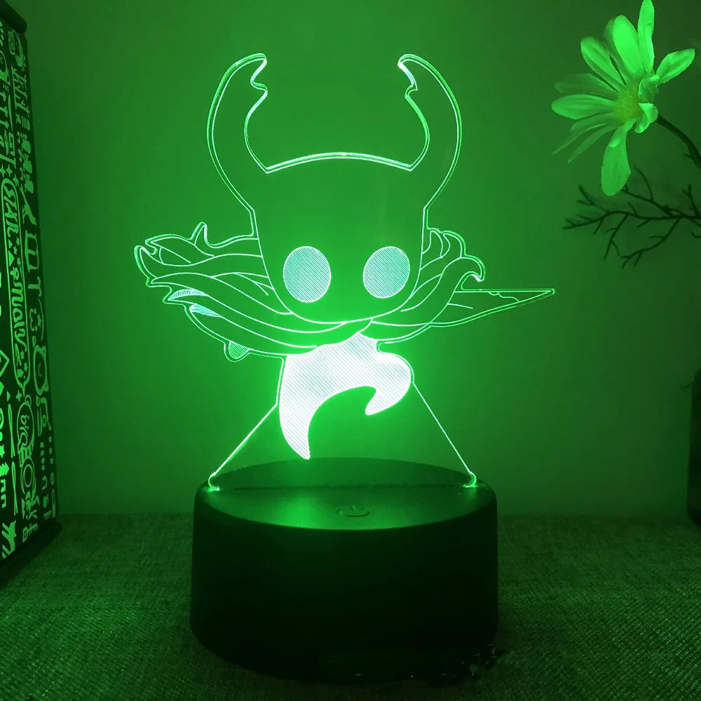 Hollow Knight 3D LED Night Light – 7/16 Color Changing Game Lamp, Birthday & Christmas Gift