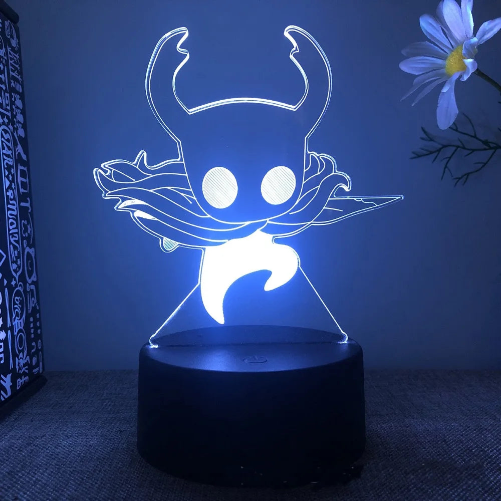 Hollow Knight 3D LED Night Light – 7/16 Color Changing Game Lamp, Birthday & Christmas Gift